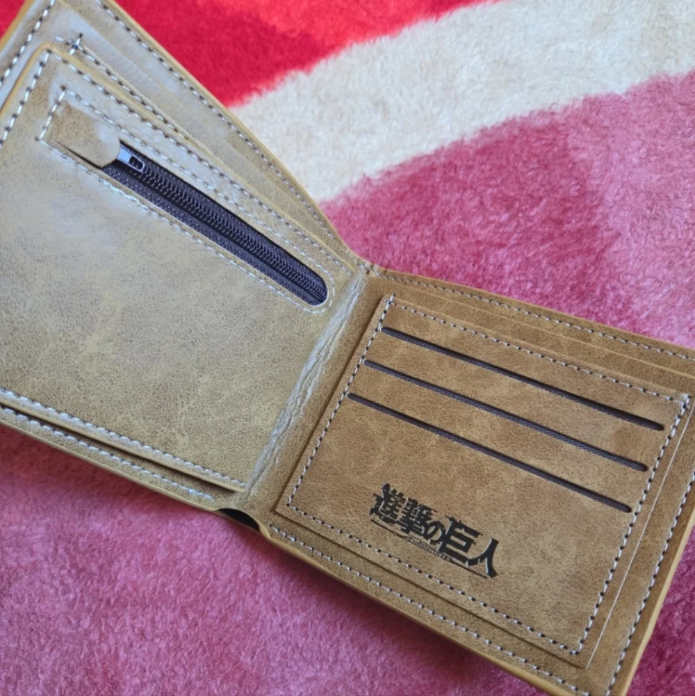 New attack on titan anime manga leather wallet